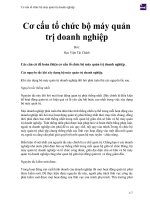 Cơ cấu tổ chức bộ máy quản trị doanh nghiệp 