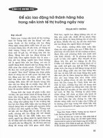 Để sức lao động trở thành hàng hóa trong nền kinh tế thị trường ngày nay 