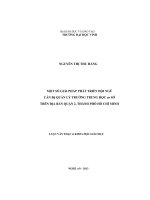 Một số giải pháp phát triên đội ngũ cản bộ quản lý trường THCS trên địa bàn quận 2, thành phố hồ chí minh 