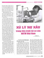 Xử lý nợ xấu trong tiến trình tái cơ cấu NHTM việt nam 