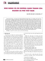 Khả năng và xu hướng cạnh tranh của ngành cà phê việt nam 