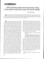 Một số phương pháp xây dựng thang, bảng lương nghề công nhân trong các doanh nghiệp 