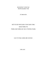 giải pháp quản lỷ ủng dụng công nghệ thông tin trong hoạt động dạy học ở trường Trung học Phổ thông Thành pliố Thanh Hóa, tỉnh Thanh Hóa