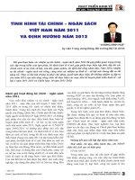 Tình hình tài chính   ngân sách việt nam năm 2011 và định hướng năm 2012 