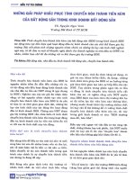 Những giải pháp khắc phục tính chuyển hóa thành tiền kém của bất động sản trong kinh doanh bất động sản 