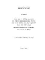 Phương hướng và giải pháp của việc “giáo dục tư tưởng đạo đức hồ chí minh cho học sinh THCS thông qua dạy học môn GDCD 