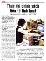 Thực thi chính sách tiền tệ linh hoạt   điều hành phì hợp với diễn biến kinh tế vĩ mô 