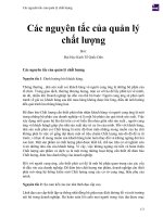 Các nguyên tắc của quản lý chất lượng 