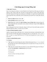 Cách dùng mạo từ trong Tiếng Anh