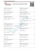 Chuyên đề HPT luyện thi đại học