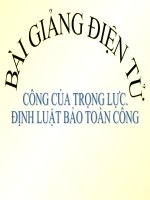 Công của trọng lực  định luật bảo toàn công 