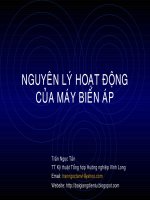 Nguyên lý hoạt động máy biến áp 