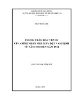 phong trào đấu tranh của công nhân nhà máy dệt nam định  tu nam 1930 den nam 1954 