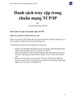 Danh sách truy cập trong chuẩn mạng TCP IP 