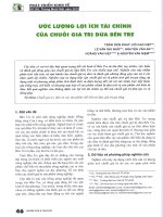 Ước lượng lợi ích tài chính của chuỗi giá trị dừa bến tre 