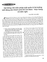 Hệ thống văn bản pháp luật quản lý thị trường bất động sản thành phố hồ chí minh   thực trạng và kiến nghị 