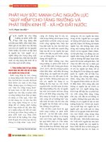 Phát huy sức mạnh các nguồn lực quý hiếm cho tăng trưởng và phát triển kinh tế   xã hội đất nước 