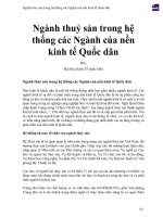 Ngành thuỷ sản trong hệ thống các ngành của nền kinh tế quốc dân 