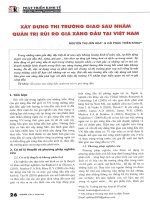 Xây dựng thị trường giao sau nhằm quản trị rủi ro giá xăng dầu tại việt nam 
