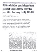 Mô hình chuỗi thời gian phi tuyến trong phân tích nguyên nhân và dự báo lạm phát ở việt nam trong thời kỳ 1990 2011 