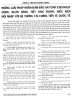 Những giải pháp nhằm đảm bảo an toàn cho hoạt động của ngân hàng việt nam 