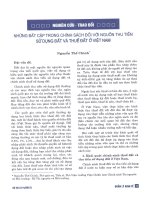 Những bất cập trong chính sách đối với nguồn thu tiền sử dụng đất và thuế đất ở việt nam 