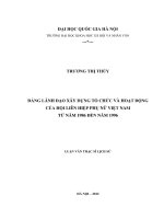 đảng lãnh đạo xây dựng tổ chức và hoạt động của hội liên hiệp phụ nữ việt nam tu nam 1986 den nam 1996 