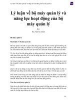 Lý luận về bộ máy quản lý  và năng lực hoạt động của bộ máy quản lý 