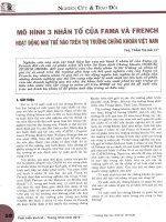 Mô hình 3 nhân tố của FAMA và FRENCH hoạt động như thế nào trên thị trường chứng khoán việt nam 