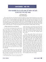 Kinh nghiệm tái cơ cấu kinh tế trên thế giới và bài học cho việt nam 