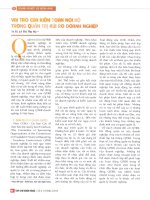 Vai trò của kiểm toán nội bộ trong quản trị rủi ro doanh nghiệp 