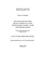 giải pháp nhằm phát triển đội ngũ cán bộ quản lý tại cơ sở II trường đại học lao động   xã hội 