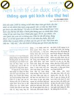 Nền kinh tế cần được tiếp sức thông qua gói kích cầu thứ hai 