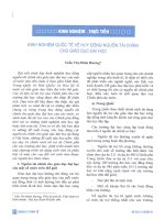 Kinh nghiệm quốc tế về huy động nguồn tài chính cho giáo dục đại học 