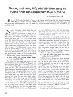 Thương mại hàng thủy sản việt nam sang thị trường nhật bản sau ba năm thực thi VJEPA 