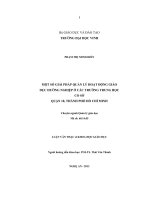 giải pháp quản lý hoạt động giáo dục hirứng nghiệp ở các truờng Trung học cơ sở Quận 10, thành phố Hồ Chí Minh