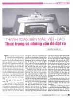 Thanh toán biên mậu việt   lào thực trạng và những vấn đề đặt ra 