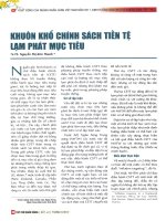 Khuôn khổ chính sách tiền tệ lạm phát mục tiêu 