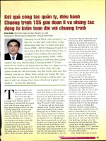 Kết quả công tác quản lý , điều hành chương trình 135 giai đoạn II và những tác động từ kiểm toán đối với chương trình 