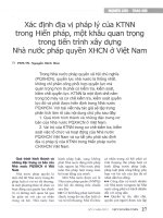 Xác định địa vị pháp lý của KTNN trong hiến pháp, một khâu quan trọng trong tiến trình xây dựng nhà nước pháp quyền XHCN ở việt nam 