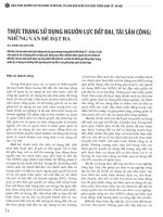 Thực trạng sử dụng nguồn lực đất đai, tài sản công những vấn đề đặt ra 