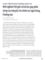 Kinh nghiệm thế giới và bài học góp phần nâng cao năng lực tài chính các ngân hàng thương mại 