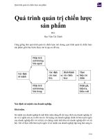 Quá trình quản trị chiến lược sản phẩm