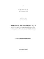 giải pháp quản lý hoạt động tự học của sinh viên Trường Cao đắng nghề Giao thông vận tải Trang ương III, Thành phố Hồ Chí Minh