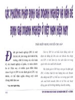 Các phương pháp định giá doang nghiệp va vấn đề định giá doanh nghiệp ở việt nam hiện nay 