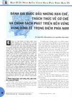 Đánh giá bước đầu những hạn chế, thách thức về cơ chế và chính sách phát triển bền vững vùng kinh tế trọng điểm phía nam 
