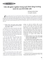 Vấn đề giảm nghèo trong quá trình tăng trưởng kinh tế của tỉnh đăk lăk 