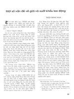 Một số vấn đề về giới và xuất khẩu lao động 