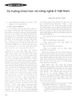 Thị trường khoa học và công nghệ ở viêt nam 