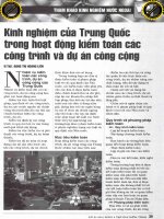 Kinh nghiệm của trung quốc trong hoạt động kiểm toán các công trình và dự án công cộng 